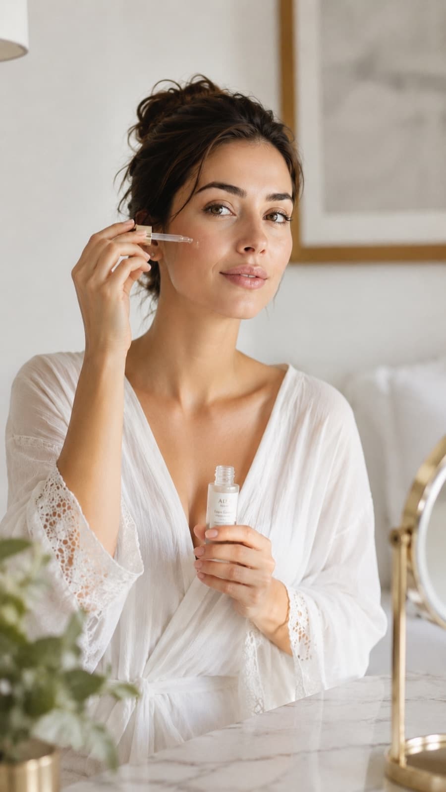 Брендовый beauty-кадр с сывороткой для лица